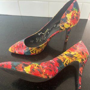 Floral 4" Heels Multicolor Size 8 / 9 - BRASH Dorsay